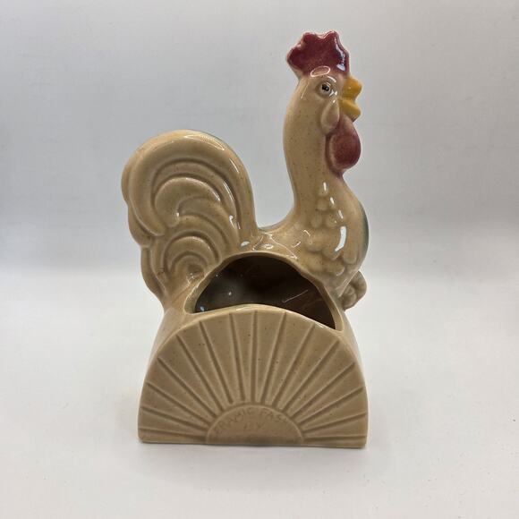 Vintage Royal Copley Rooster Planter Lot of 3 Mid Century Ceramic Pottery - Picture 12 of 16